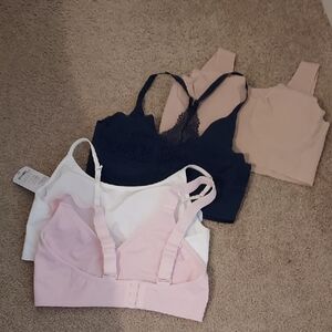 Bali Sports Bras in Pink, White, Navy, and  Tan all 4,, Xersion,Avia,Madenform